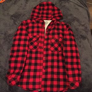 Boston Traders Sherpa Lined Flannel Button Up